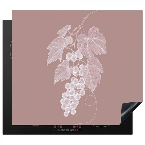 Herdabdeckplatte - Gebinde - Trauben - Illustration - Blätter