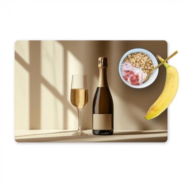 Tischset - Champagner - Beige - Schatten - Blasen - 6 Stück