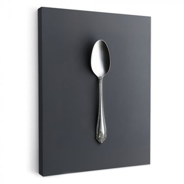 Leinwandbilder - Silber - Metall - Löffel