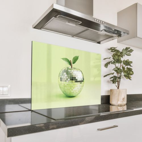 Spritzschutz Küche - Grün - Disco - Dekoration - Apfel