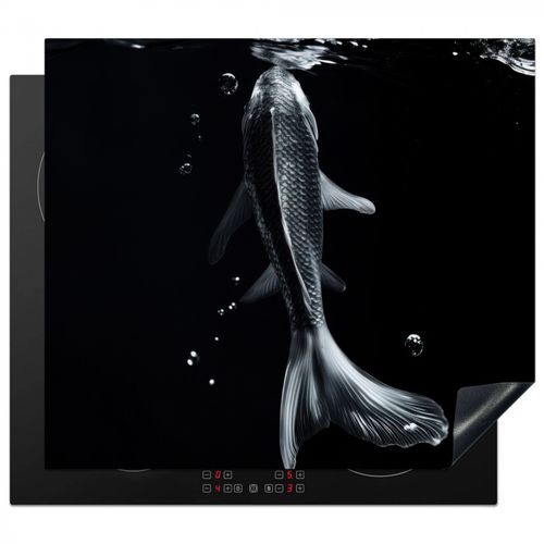 Herdabdeckplatte - Koi - Fisch - Wasser - Schwarz