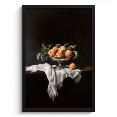 Bilder mit Rahmen - Stillleben - Pfirsiche - Vintage