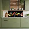 Splash - Fruit - Zwart keuken achterwand 2 middel -sfeer3