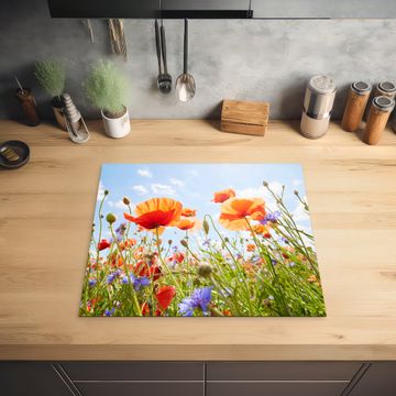 Herdabdeckplatte - Sommertanz der Mohn- und Kornblumen