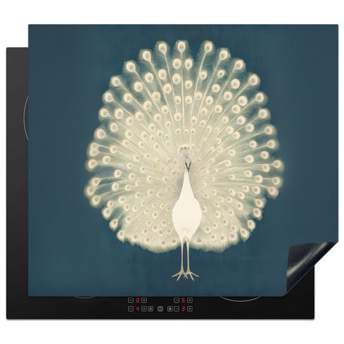 Herdabdeckplatte - Vogel - Blau - Vintage