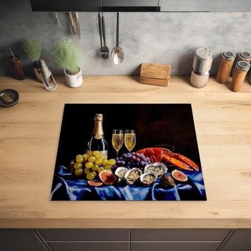 Herdabdeckplatte - Champagner - Luxus - Austern