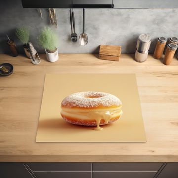 Herdabdeckplatte - Donut - Cremig - Puderzucker - Beige