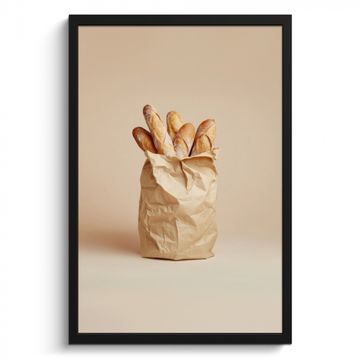 Bilder mit Rahmen - Baguette - Brot - Baguette - Beige