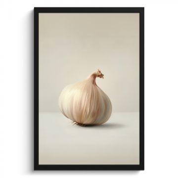 Bilder mit Rahmen - Knoblauch - Natürlich - Beige