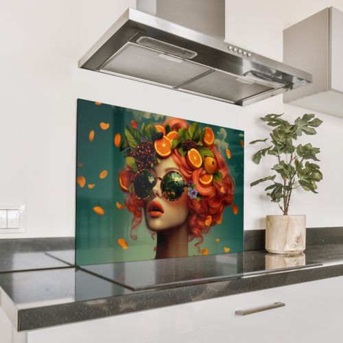 Spritzschutz Küche - Weiblich - Orange - Beere - Orange