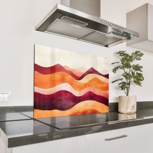 Spritzschutz Küche - Abstrakt - Landschaft - Wellen
