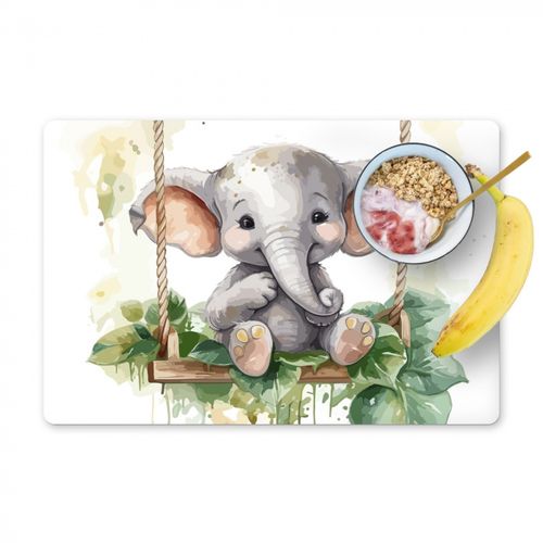Tischset - Elefant - Tier - Kinder - Dschungel - Kinderzimmer - Babyzimmer - 6 Stück