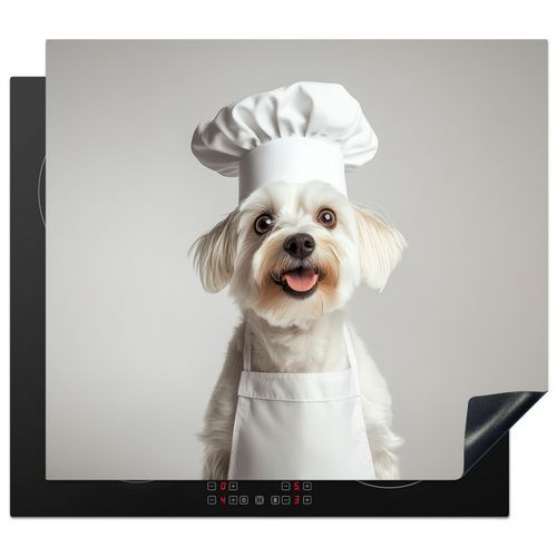 Herdabdeckplatte - Hund - Weiß - Koch