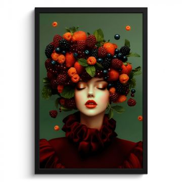 Bilder mit Rahmen - Weiblich - Erdbeeren - Himbeeren - Brombeeren - Beeren