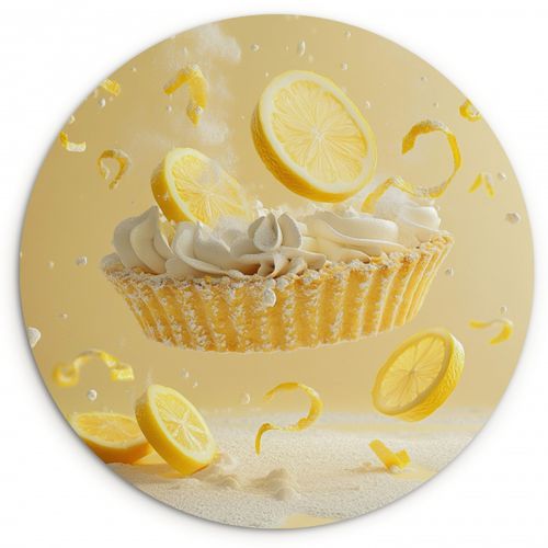 Zitrone - Kuchen - Lebensmittel - Gelb