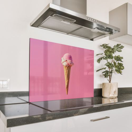 Spritzschutz Küche - Horn - Schaufel Eiscreme - Rosa