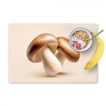 Tischset - Pilze - Weich - Beige - 6 Stück