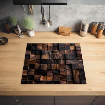 Herdabdeckplatte - Mosaik aus Holztexturen