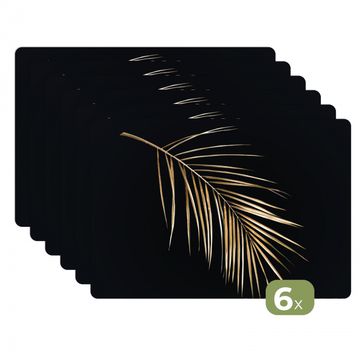 Tischset - Goldener Palmenfächer - 6 Stück