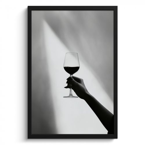 Bilder mit Rahmen - Leicht - Wein - Rot - Glas