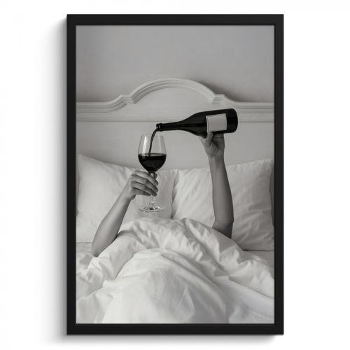 Bilder mit Rahmen - Laken - Arme - Wein - Glas
