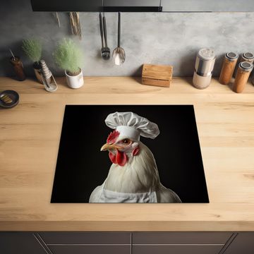 Herdabdeckplatte - Koch - Rot - Huhn