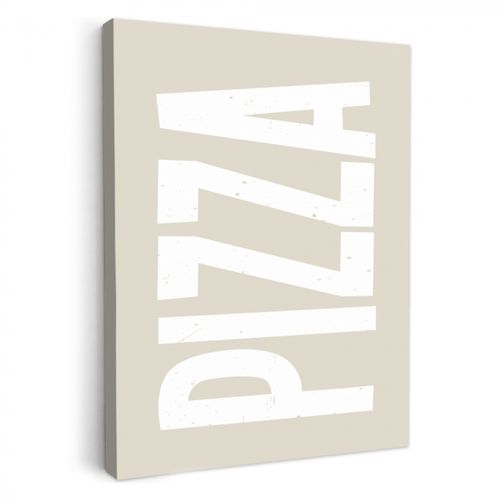 Leinwandbilder - Pizza - Dekoration - Japandi - Weiß