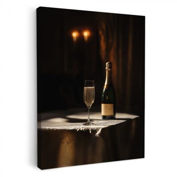 Leinwandbilder - Prosecco - Seifenblasen - Atmosphäre - Schnaps
