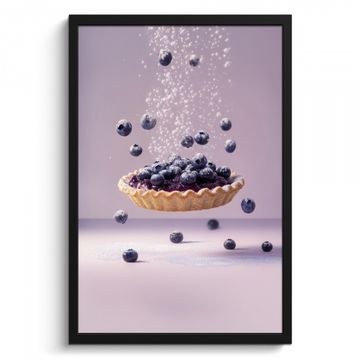 Bilder mit Rahmen - Lebensmittel - Torte - Beeren - Blau