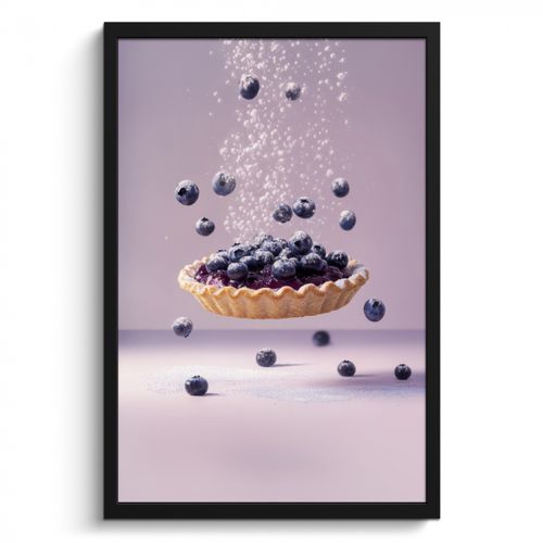 Bilder mit Rahmen - Lebensmittel - Torte - Beeren - Blau