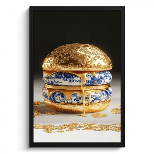 Bilder mit Rahmen - Delfter Blau - Gold - Citizen