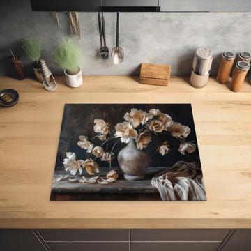 Herdabdeckplatte - Blumen - Vase - Kunst - Stilleben