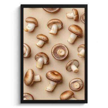 Bilder mit Rahmen - Kastanienpilze - Beige