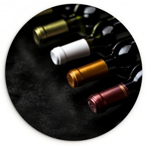 Runde Bilder - Wein - Flaschen - Vielfalt - Geschmacksrichtungen