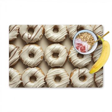 Tischset - Donuts - Schokolade - Weiß - Beige - 6 Stück