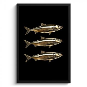 Bilder mit Rahmen - Fische - Gold - Schwarz