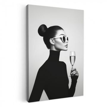 Leinwandbilder - Frau - Champagner - Modern