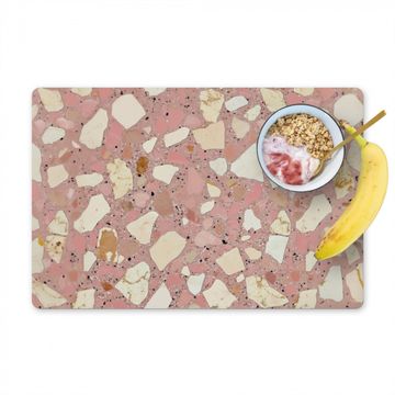 Tischset - Rosa - Dekoration - Steine - Terrazzo - 6 Stück