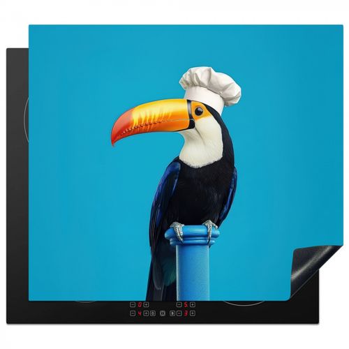 Herdabdeckplatte - Tukan - Sockel - Vogel - Kochmütze
