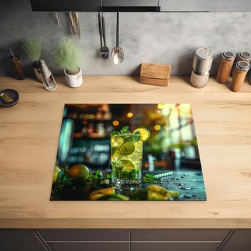 Herdabdeckplatte - Zitrus-Mojito in Bar-Umgebung