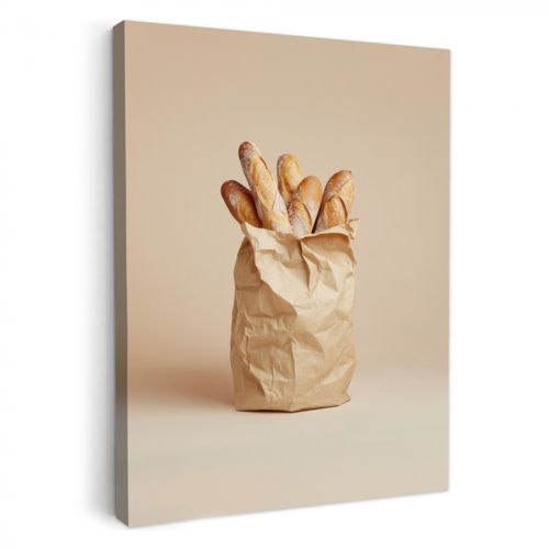 Leinwandbilder - Baguette - Brot - Baguette - Beige