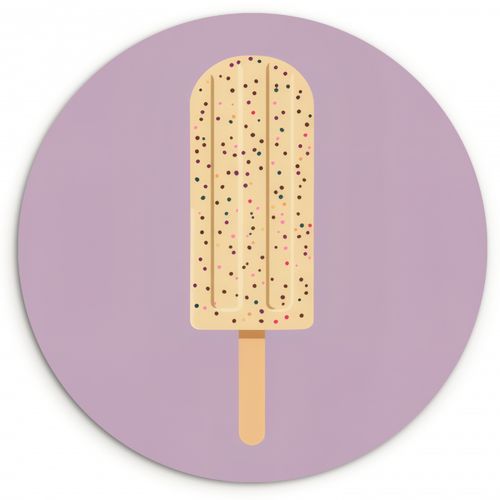 Runde Bilder - Beige - Eiscreme - Sprenkeln