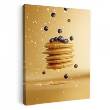 Leinwandbilder - Pfannkuchen - Lebensmittel - Honig - Gelb
