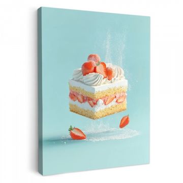 Leinwandbilder - Schlagsahne - Torte - Blau - Lebensmittel