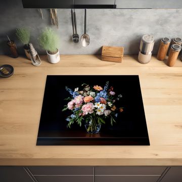 Herdabdeckplatte - Pastell - Blumen - Vase