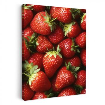 Leinwandbilder - Erdbeere - Obst - Rot