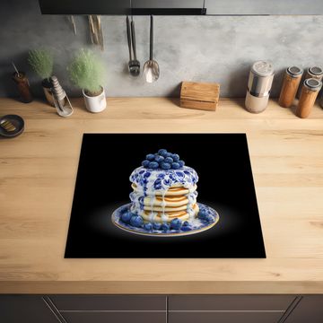 Herdabdeckplatte - Pfannkuchen - Blaubeeren - Teller