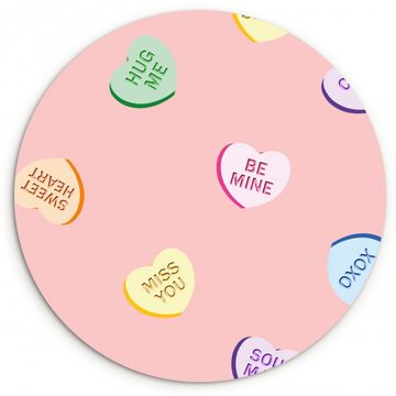 Runde Bilder - Herz - Bonbon - Pastell - Text