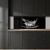 Water - Splash - Water - Zwart keuken achterwand 2 middel -sfeer1