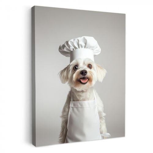 Leinwandbilder - Hund - Weiß - Koch